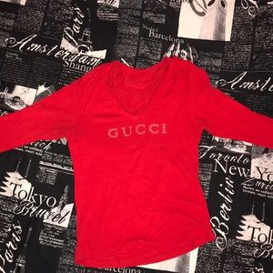 Gucci red long sleeve